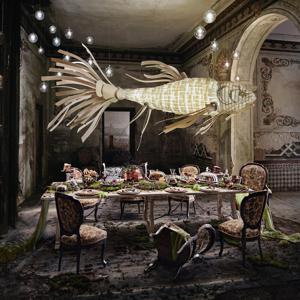 Sylaraine candelabru din lemn
