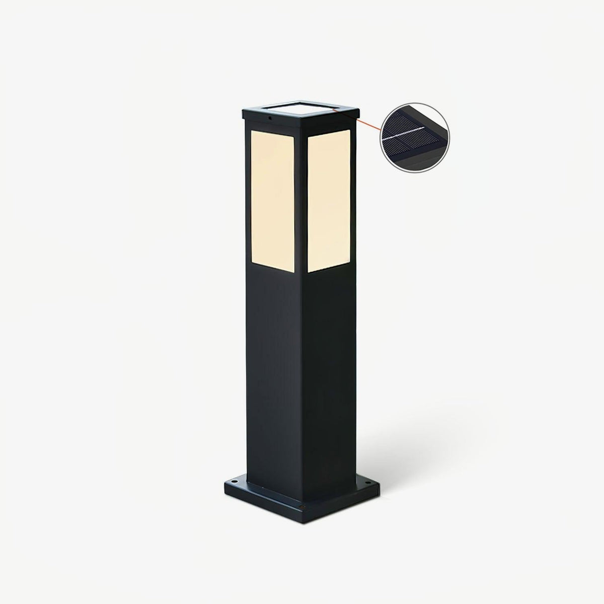 Leo Bollard Solar Outdoor Light