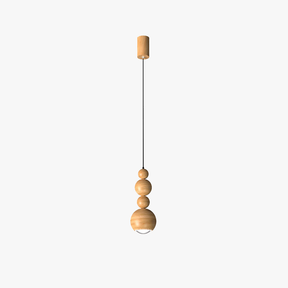 Muto Vintage LED lampă suspendată Glob alb lemn metal dormitor