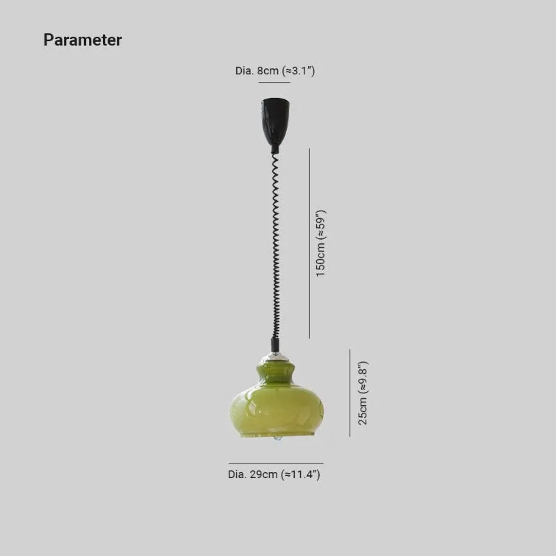 Valentina Retro Simplu lampă suspendată living Verde living