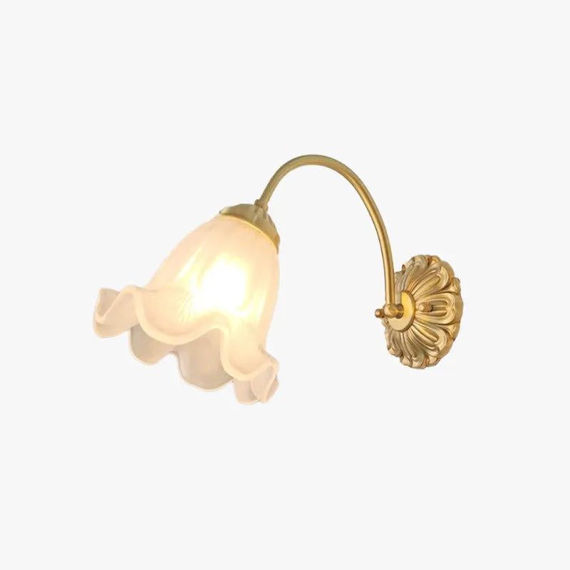 Arisha aplică de perete Retro LED interior aurie sticlă Design Înflorit Cameră de Dormit