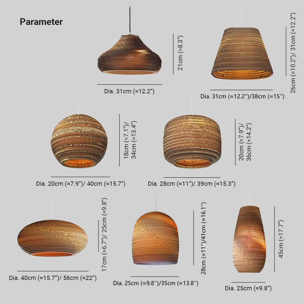 Muto Pastoral Silkworm Rustic hârtie lampă suspendată