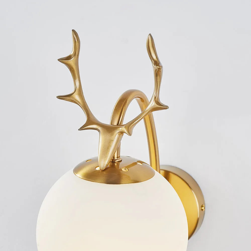 Valentina modern Art-Deco aplică de perete cu Capra, negru/Aur