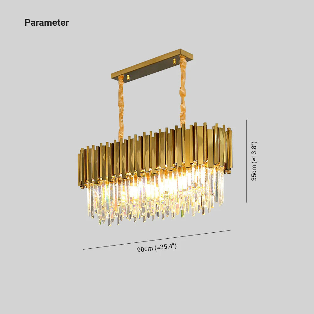 Kristy candelabru auriu din cristal, nordic, postmodern, de lux, pentru sufragerie și living