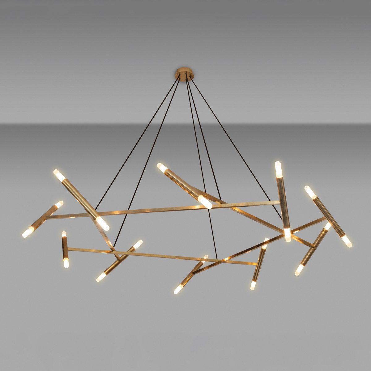 Soliriel candelabru modern din alamă