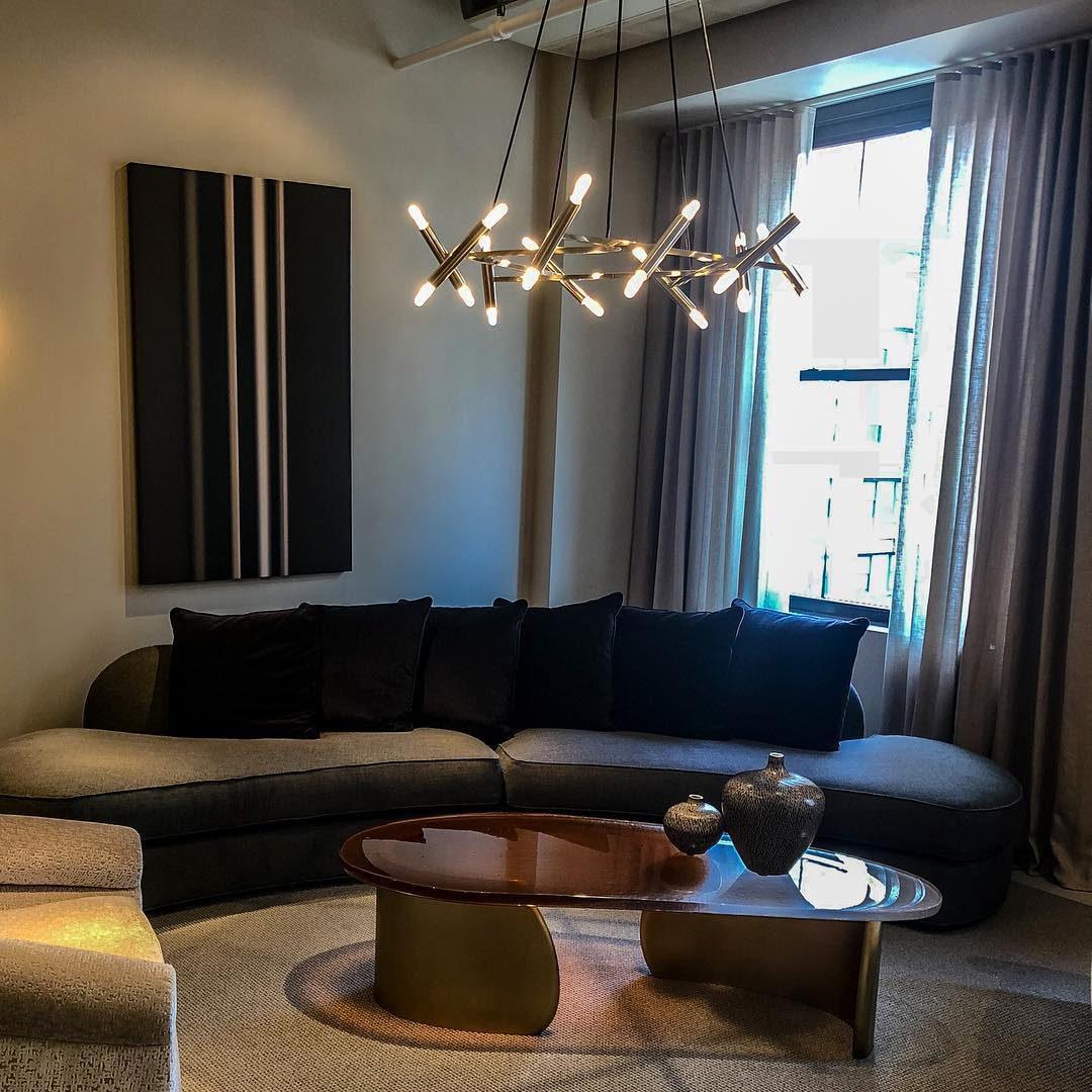 Soliriel candelabru modern din alamă