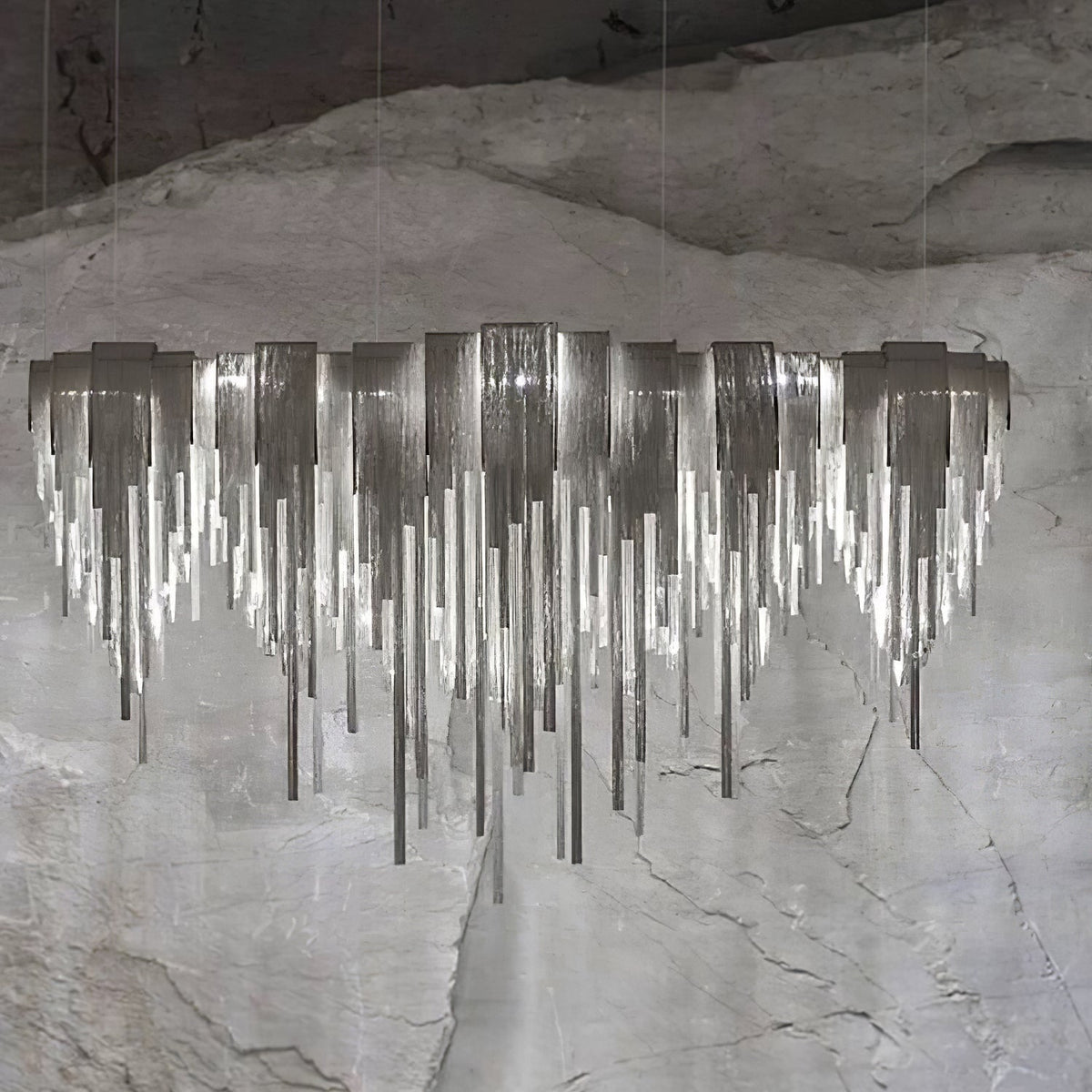 Tarien candelabru Lanțuri Stratificate Nichel Lux