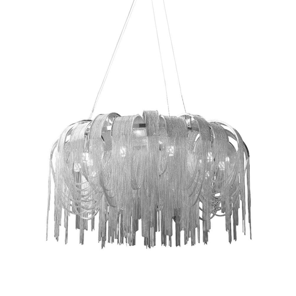 Tarien candelabru Lanțuri Stratificate Nichel Lux