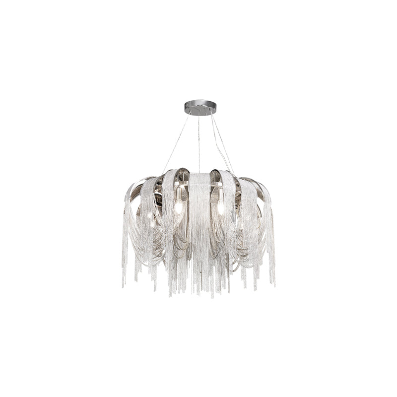 Tarien candelabru Lanțuri Stratificate Nichel Lux