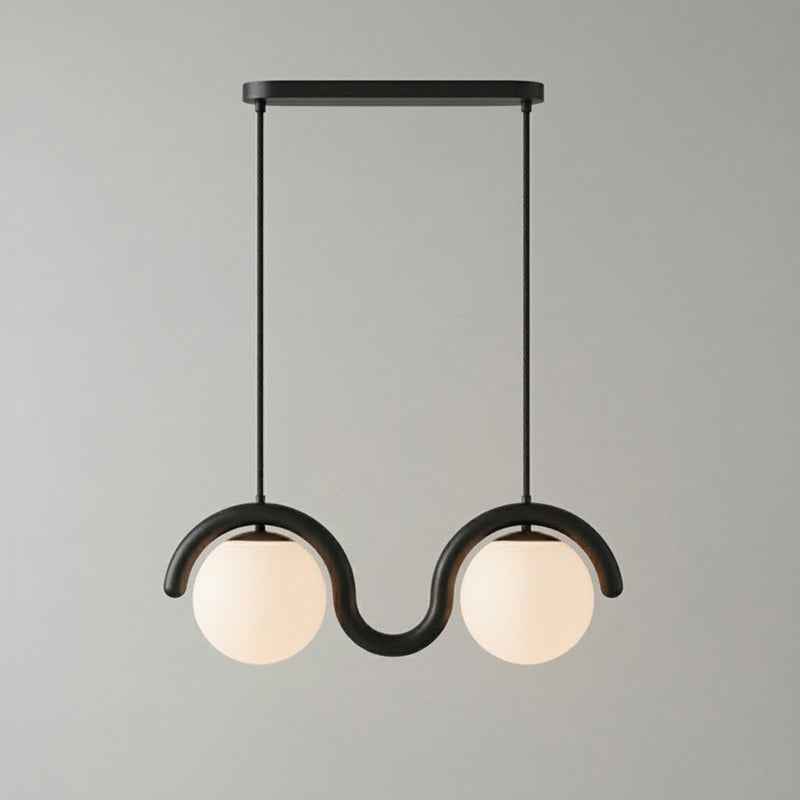 Elowis lampă suspendată liniară cu abajur sferic