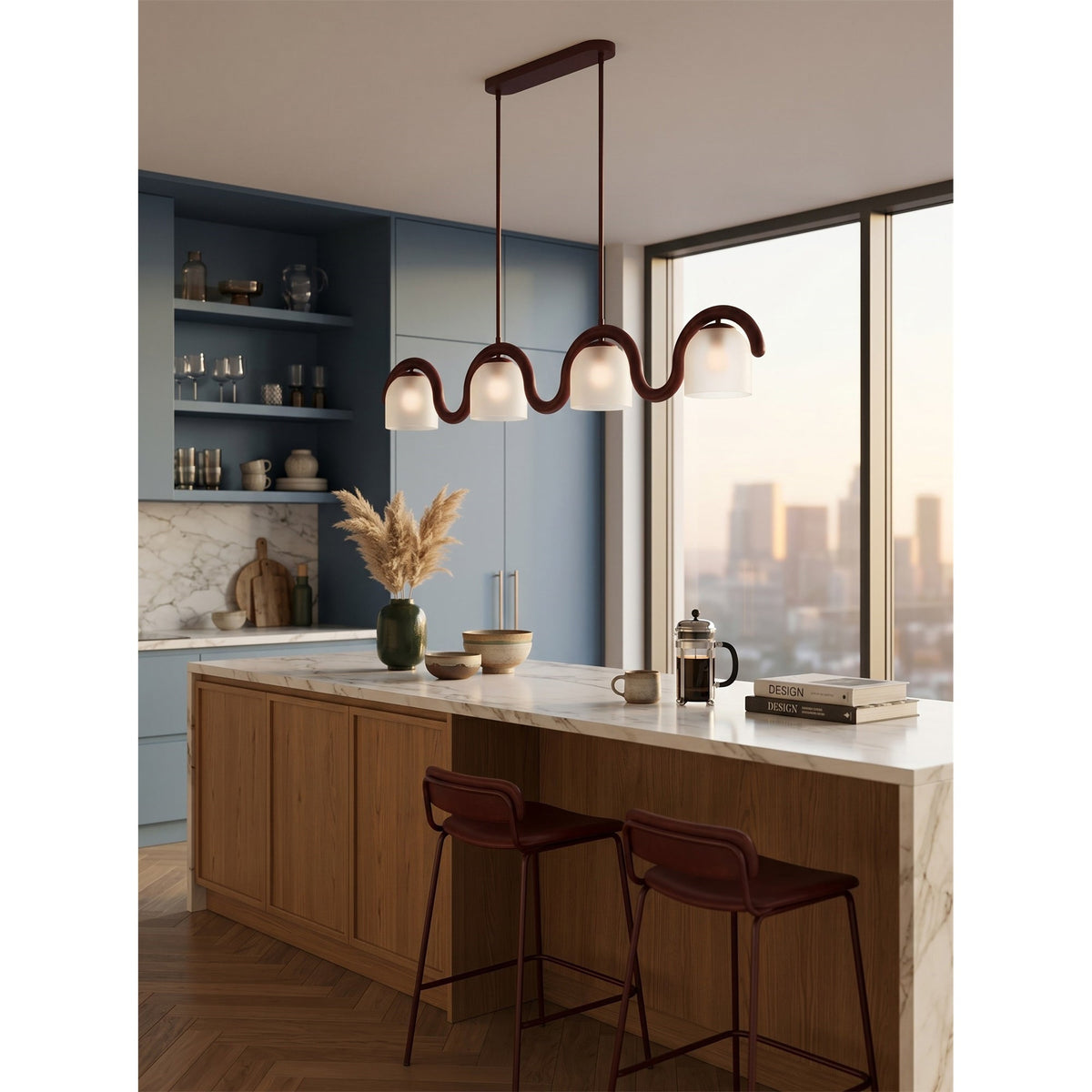 Lenox candelabru liniar din sticlă