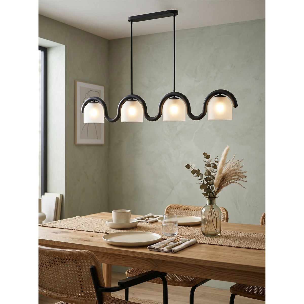 Lenox candelabru liniar din sticlă