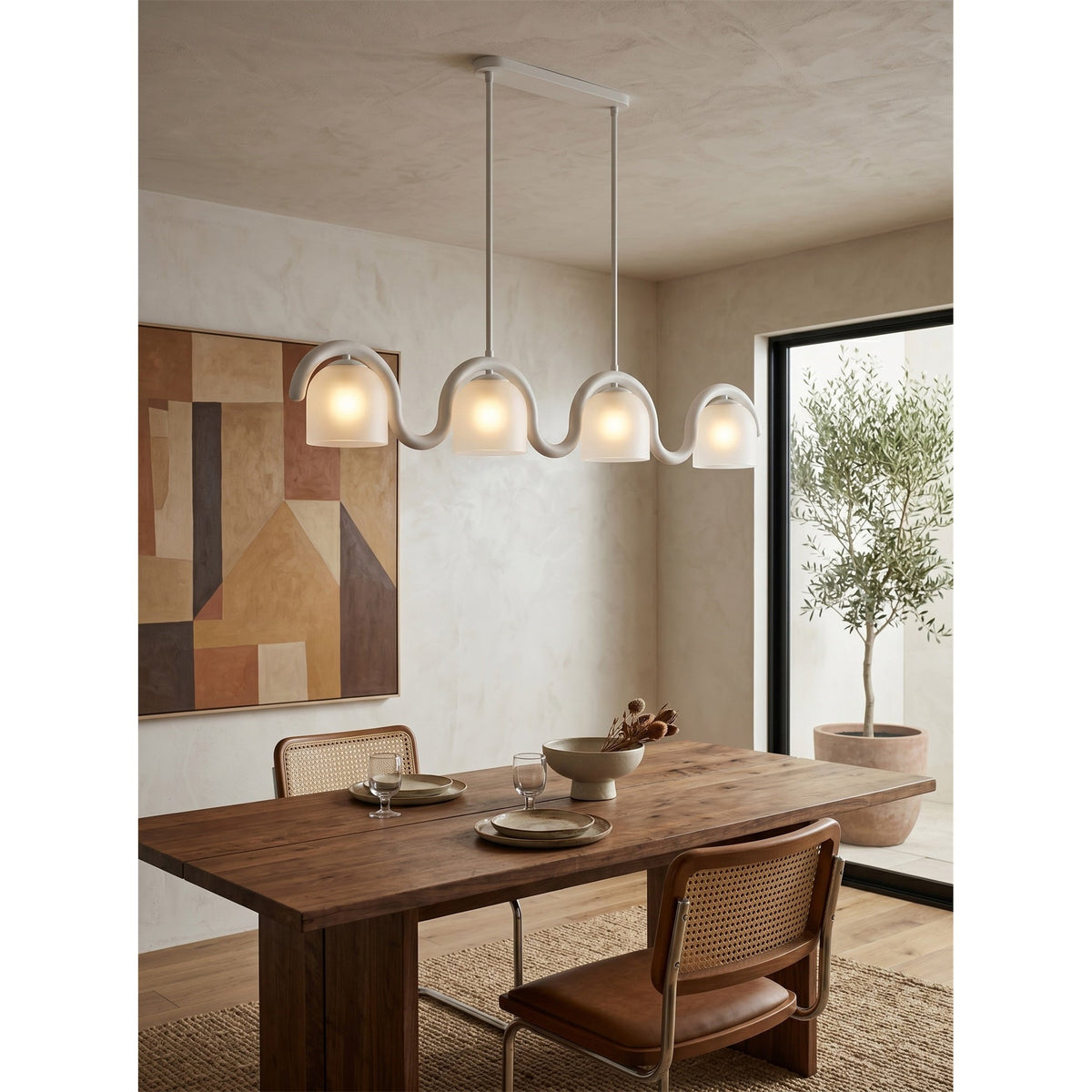 Lenox candelabru liniar din sticlă