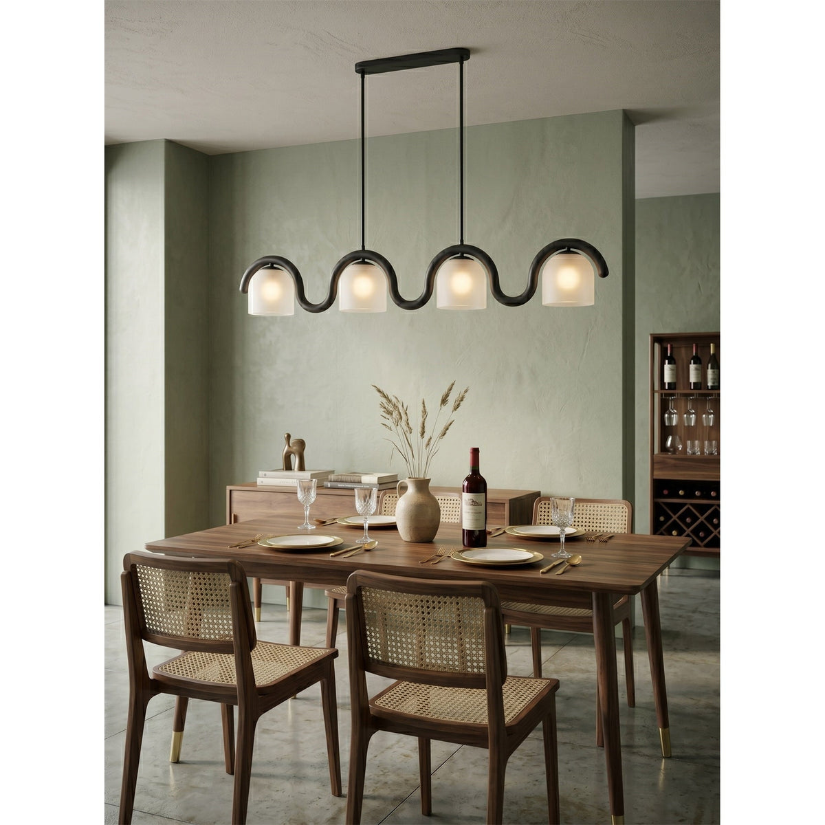 Lenox candelabru liniar din sticlă