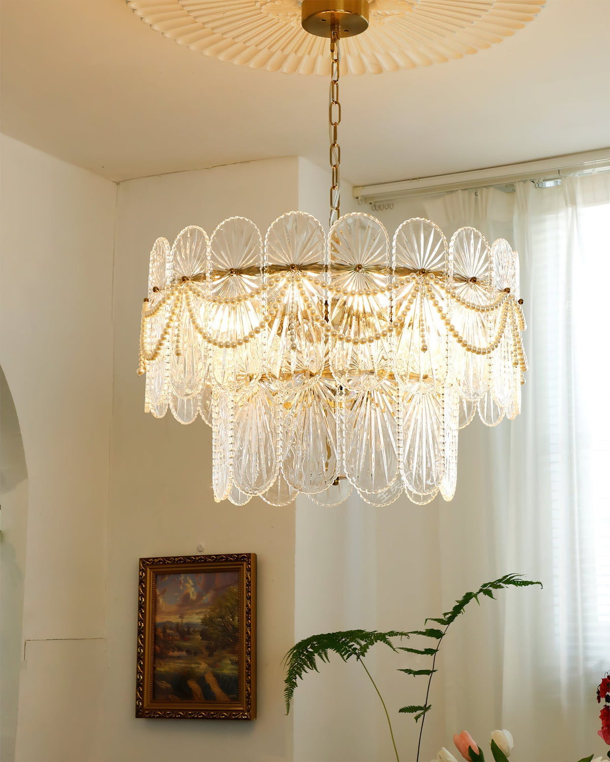 Luminarae candelabru din sticlă