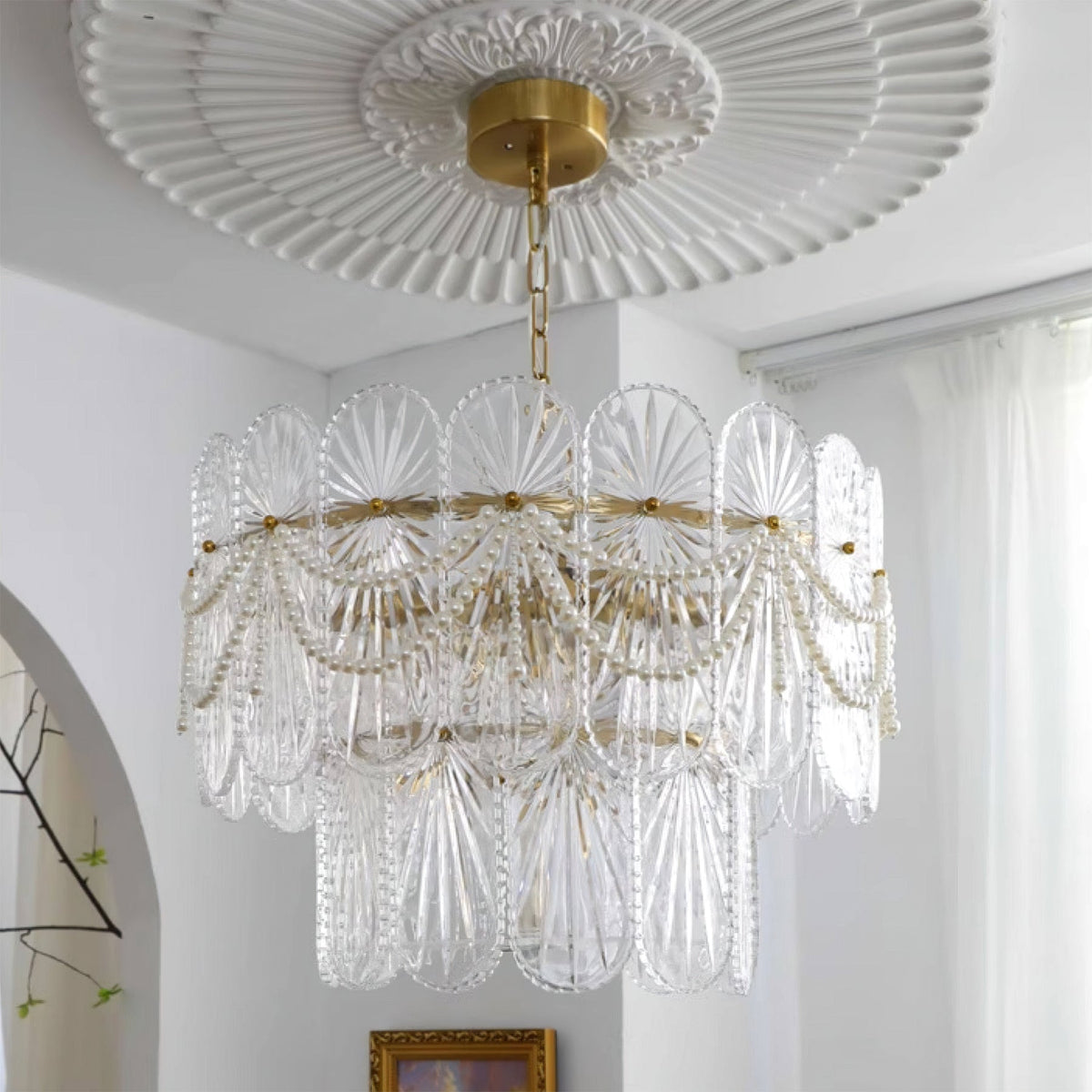 Luminarae candelabru din sticlă