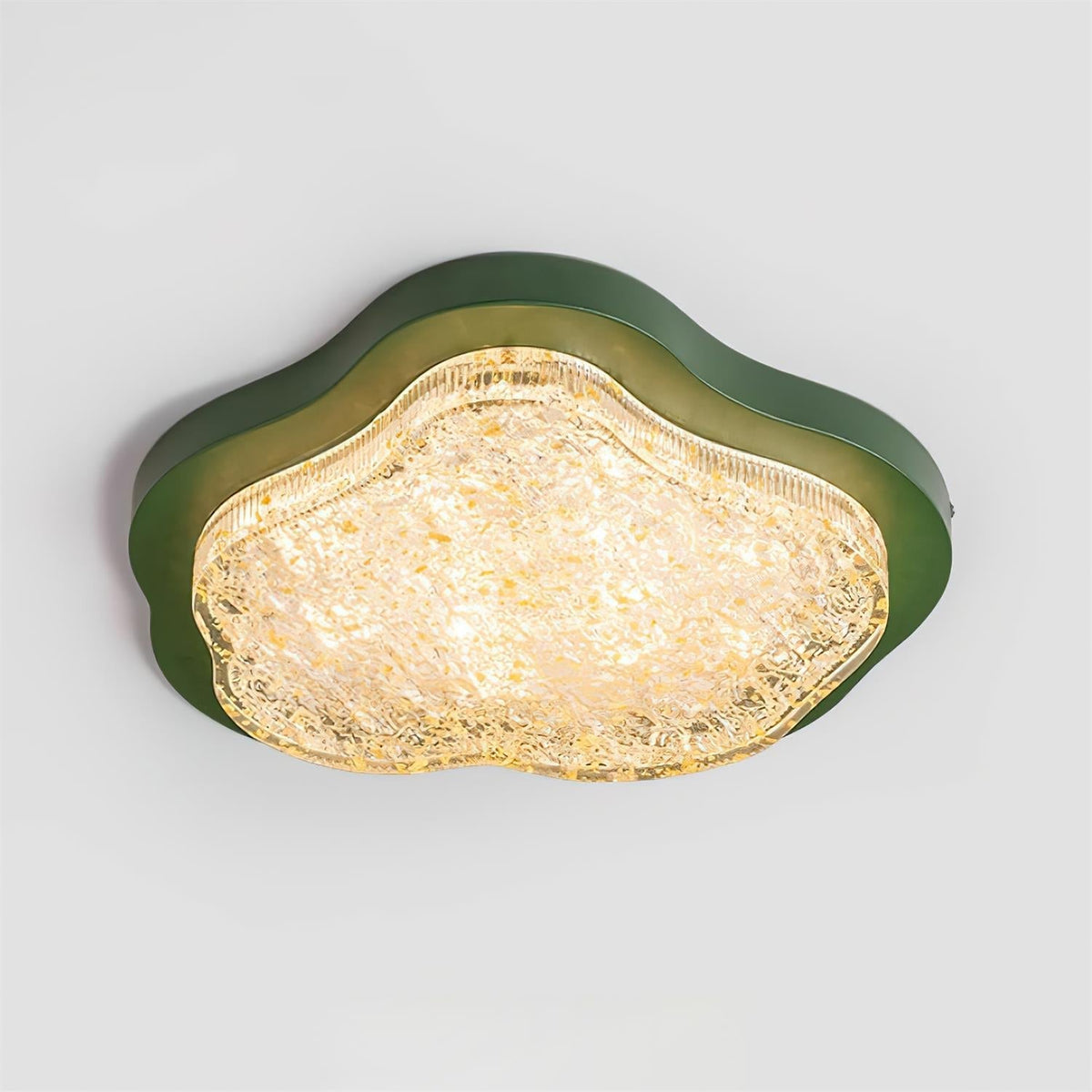 Plafonieră Irregular formă din Rășină cu Folie de Aur modernă Artistică Verde