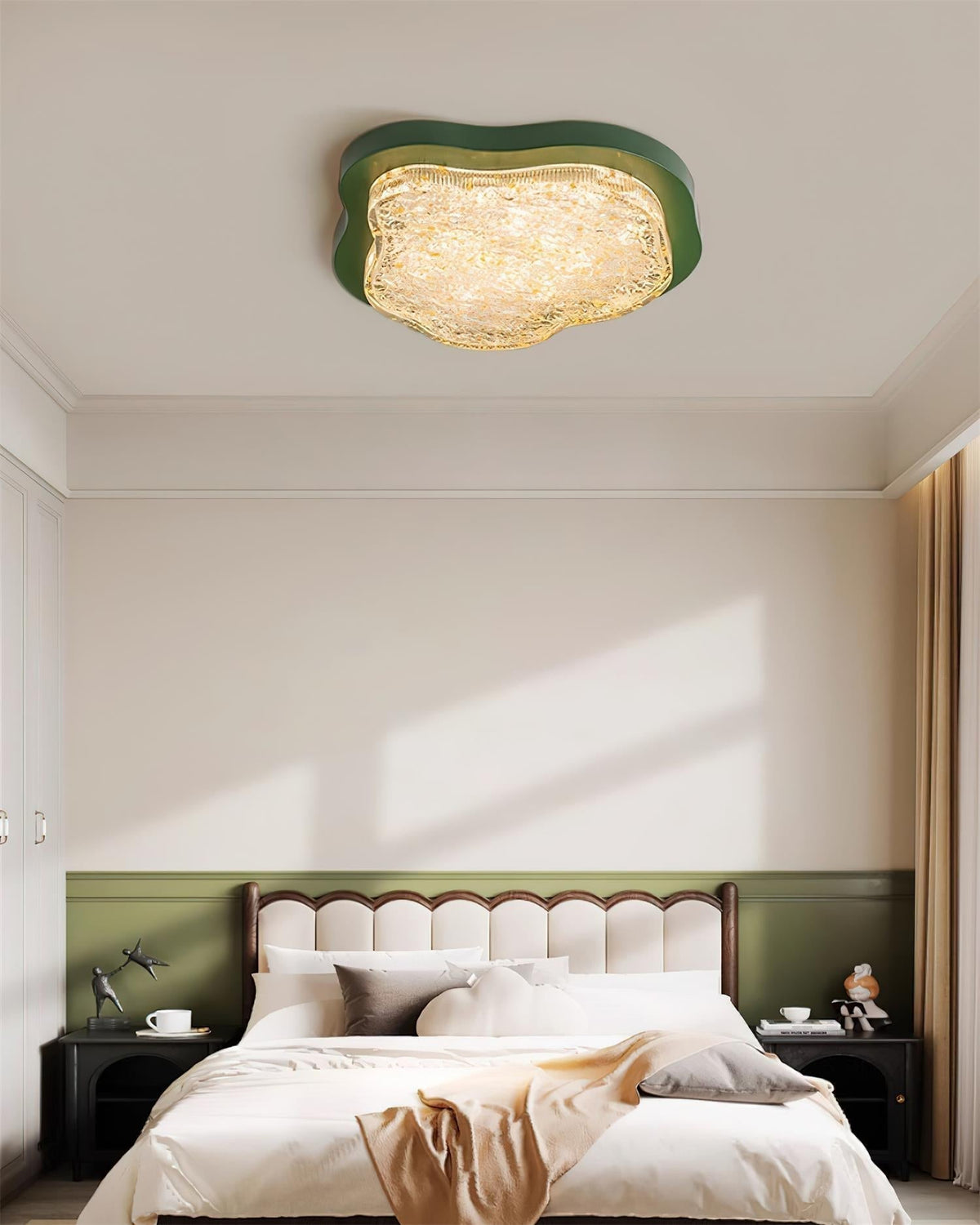 Plafonieră Irregular formă din Rășină cu Folie de Aur modernă Artistică Verde