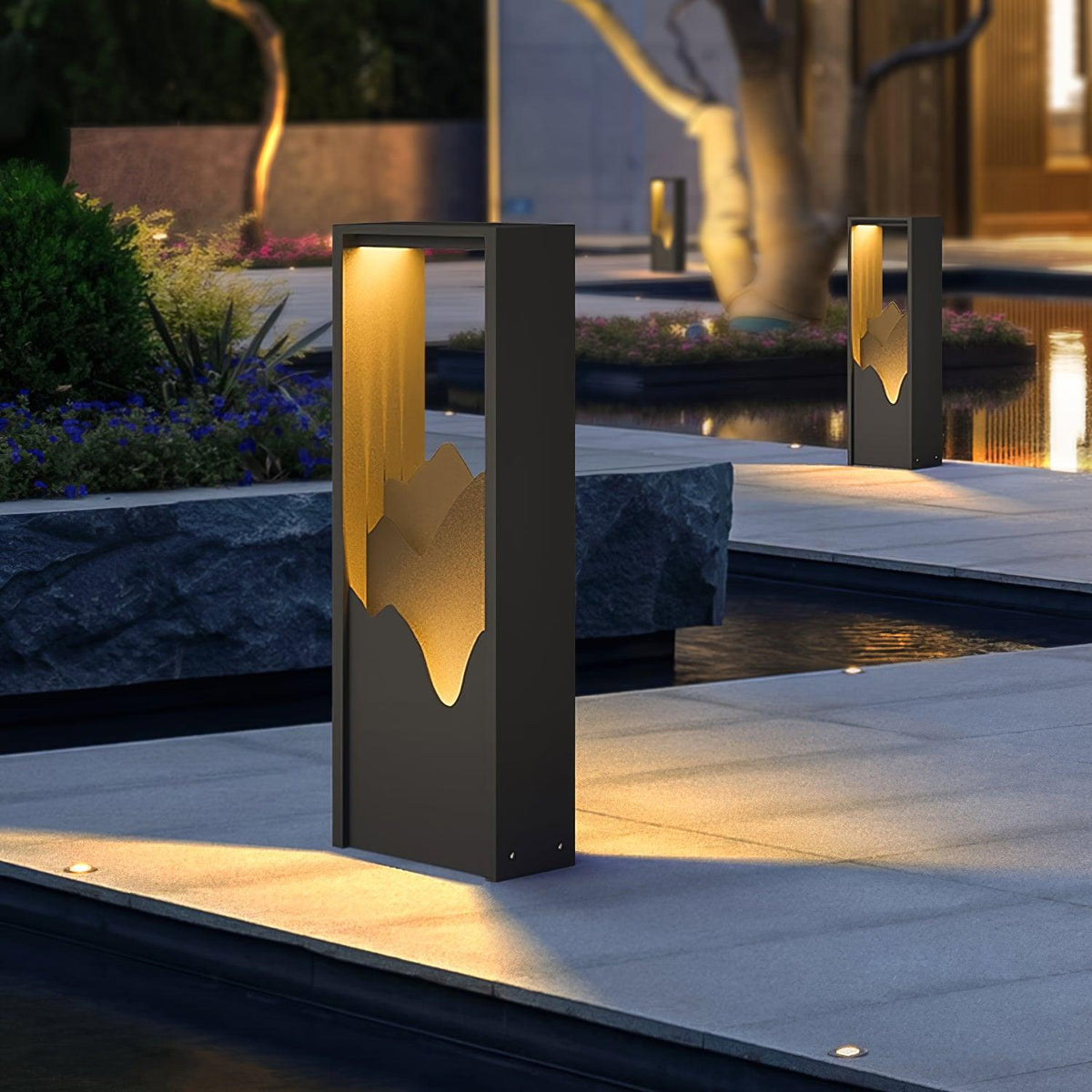 Zen corp de iluminat pentru exterior din acril, rustic