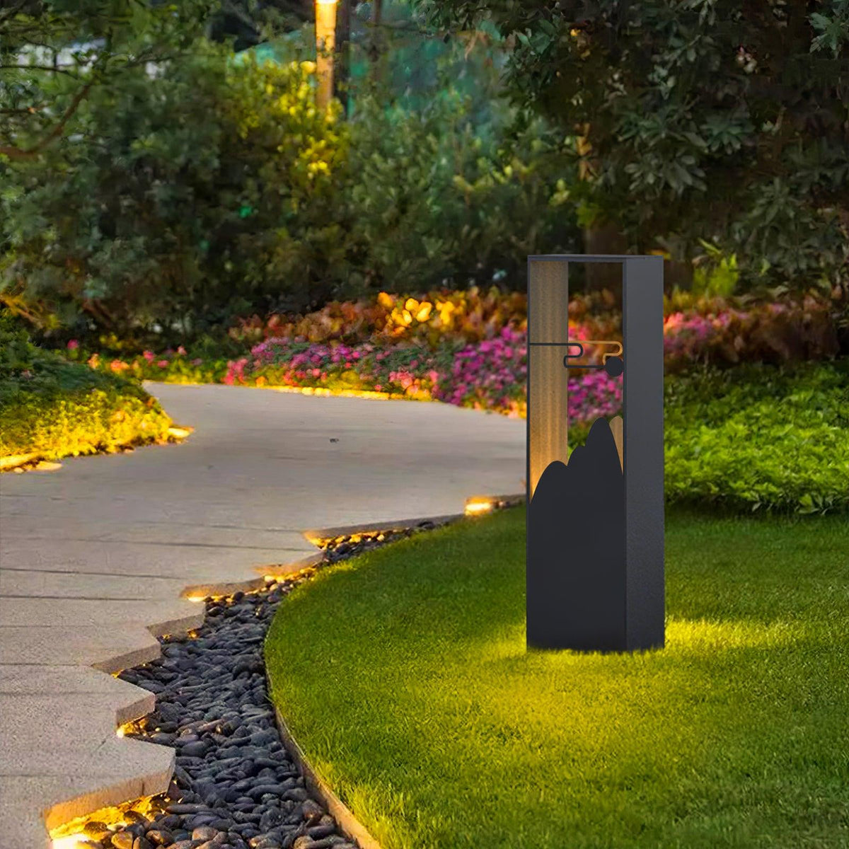 Zen corp de iluminat pentru exterior din acril, rustic