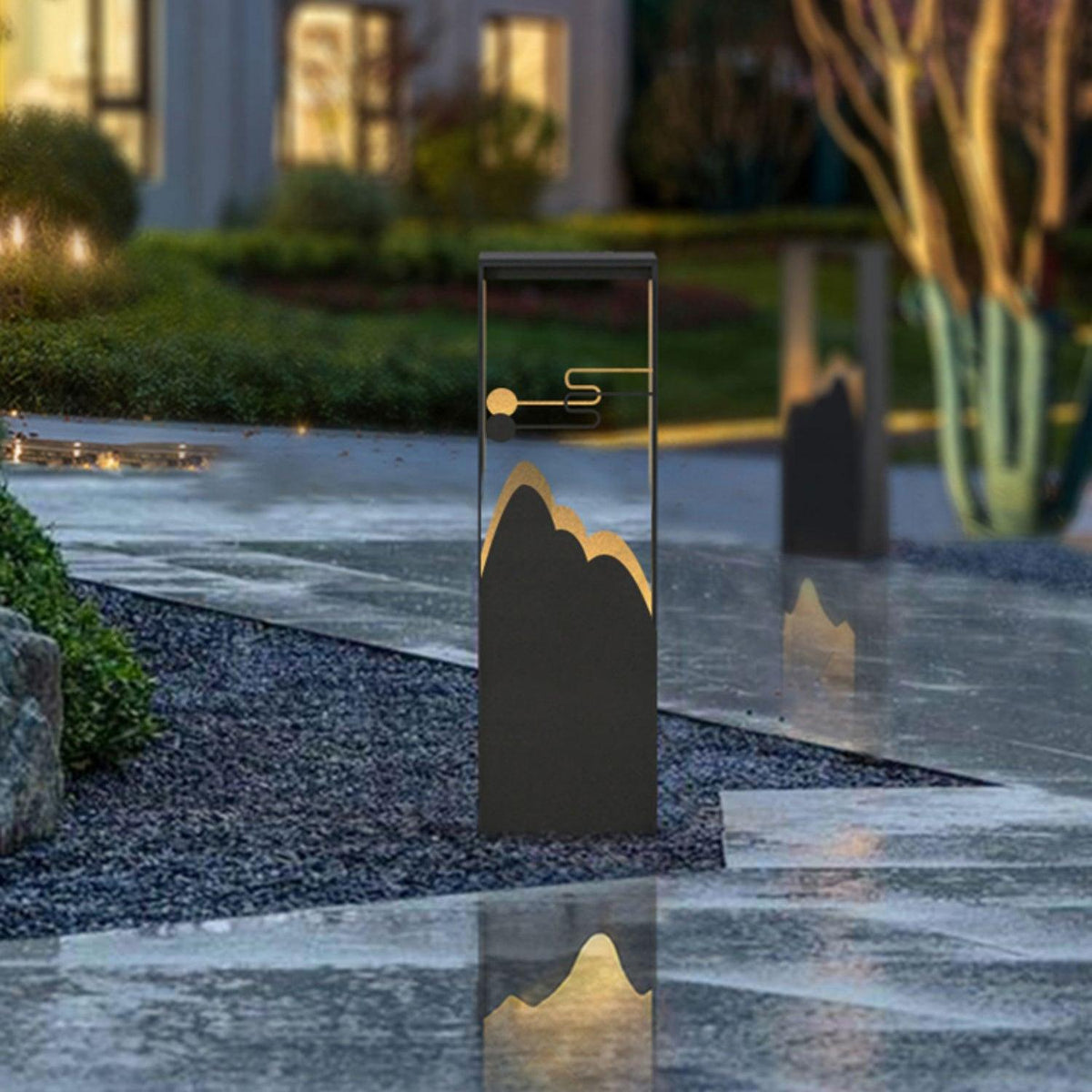 Zen corp de iluminat pentru exterior din acril, rustic