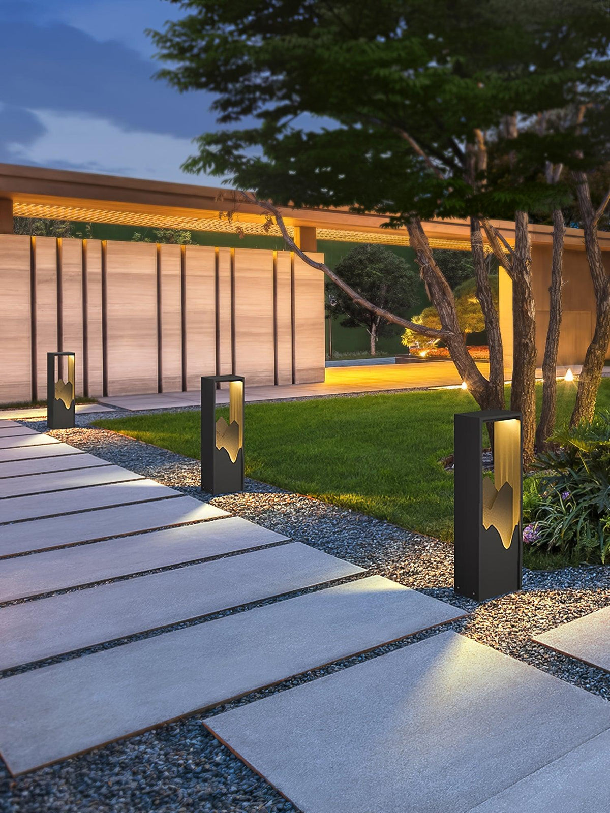 Zen corp de iluminat pentru exterior din acril, rustic