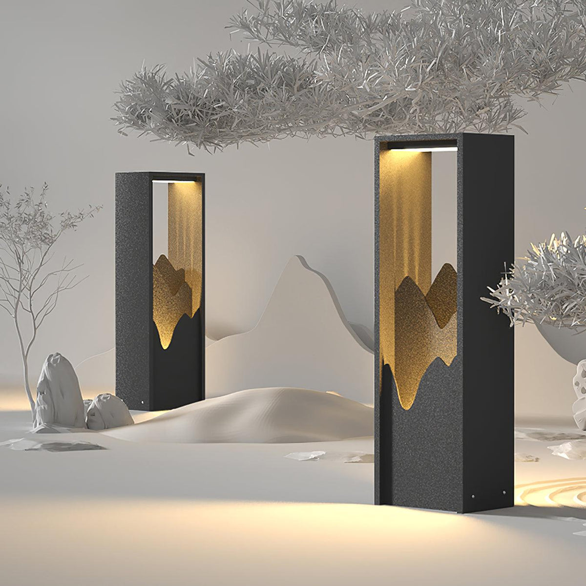 Zen corp de iluminat pentru exterior din acril, rustic