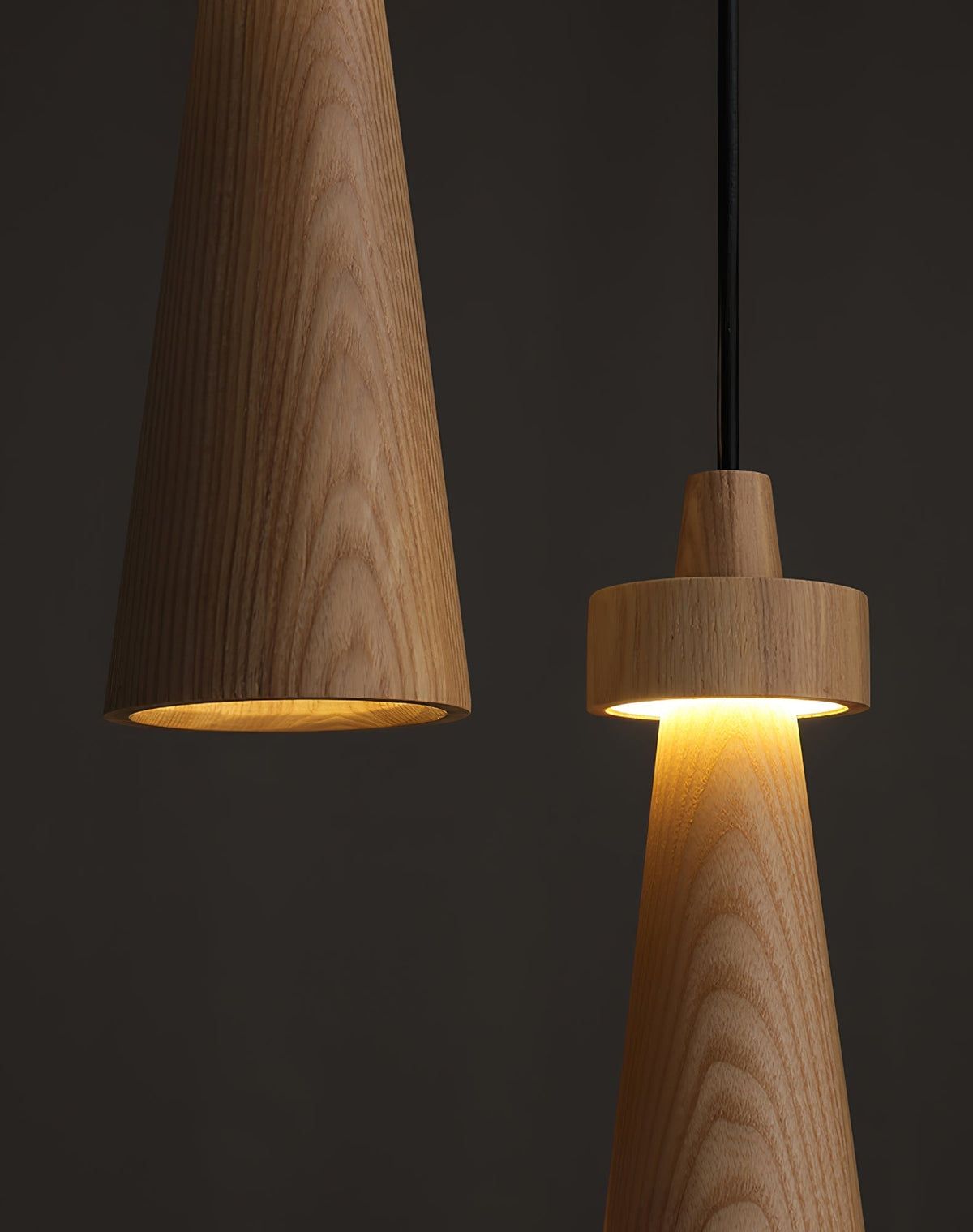 Tesno lampă suspendată minimalistă din lemn