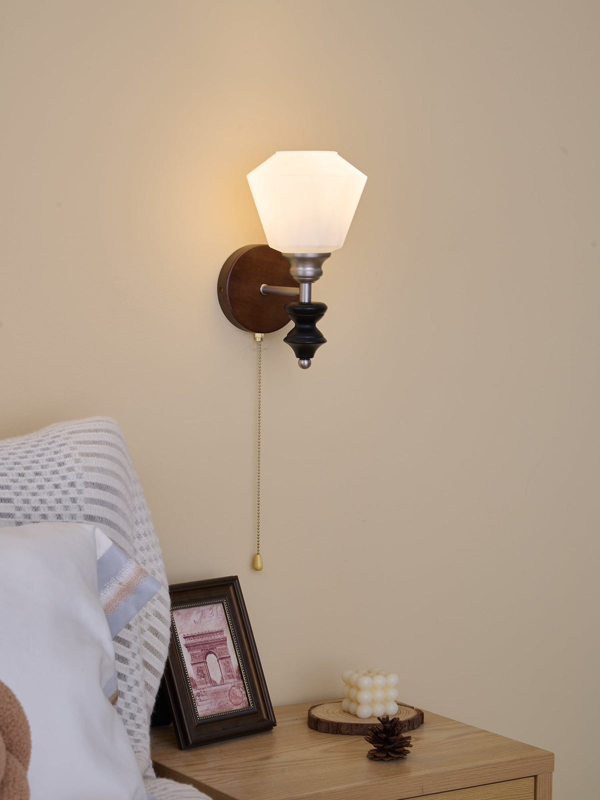 Lucille Elegance clasic Art sticlă lemn aplică de Perete