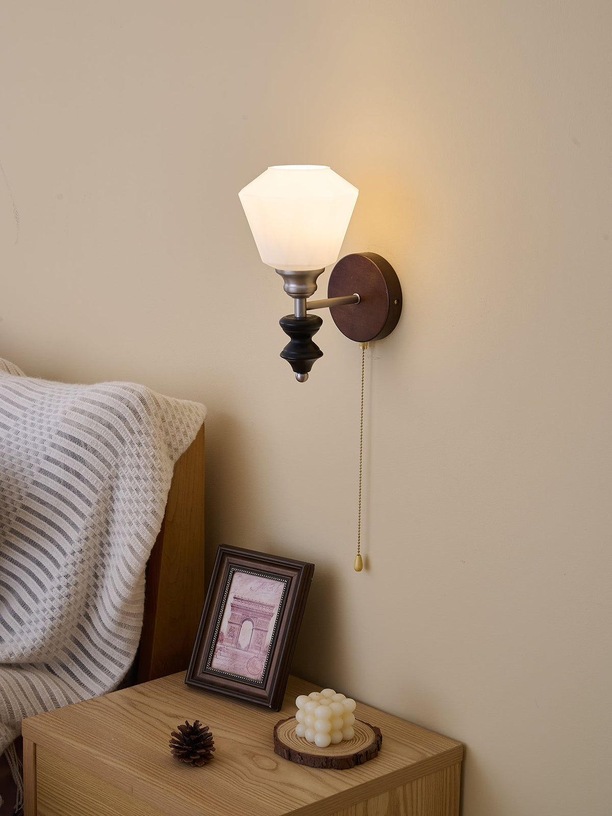 Lucille Elegance clasic Art sticlă lemn aplică de Perete