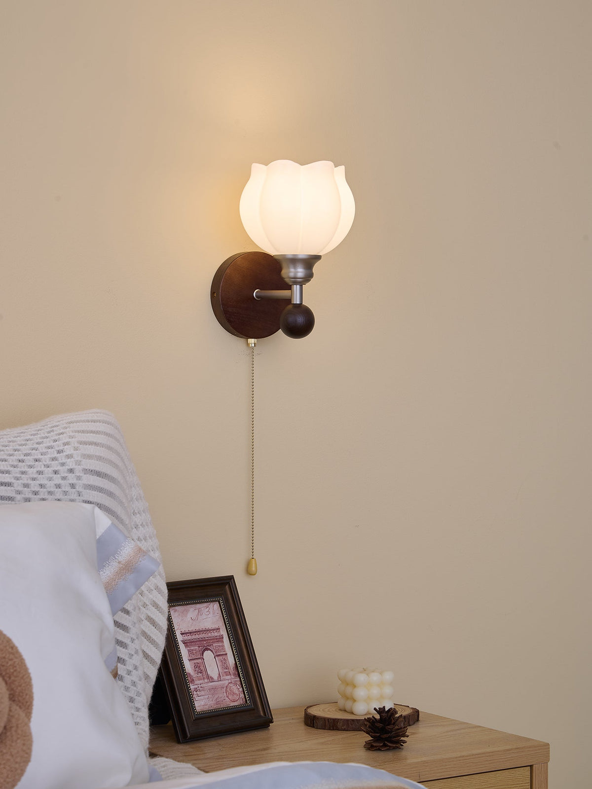 Lucille Elegance clasic Art sticlă lemn aplică de Perete