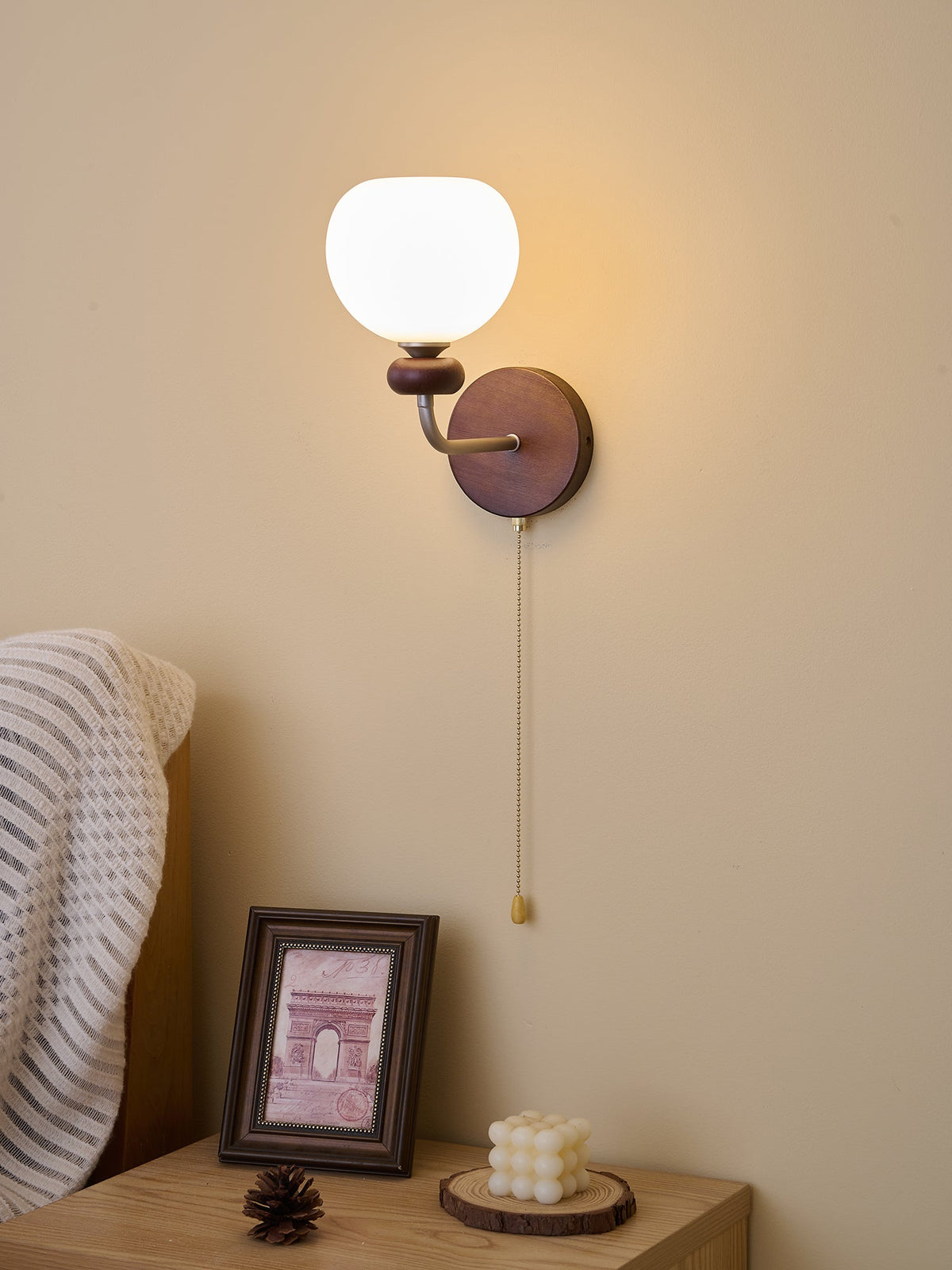 Lucille Elegance clasic Art sticlă lemn aplică de Perete