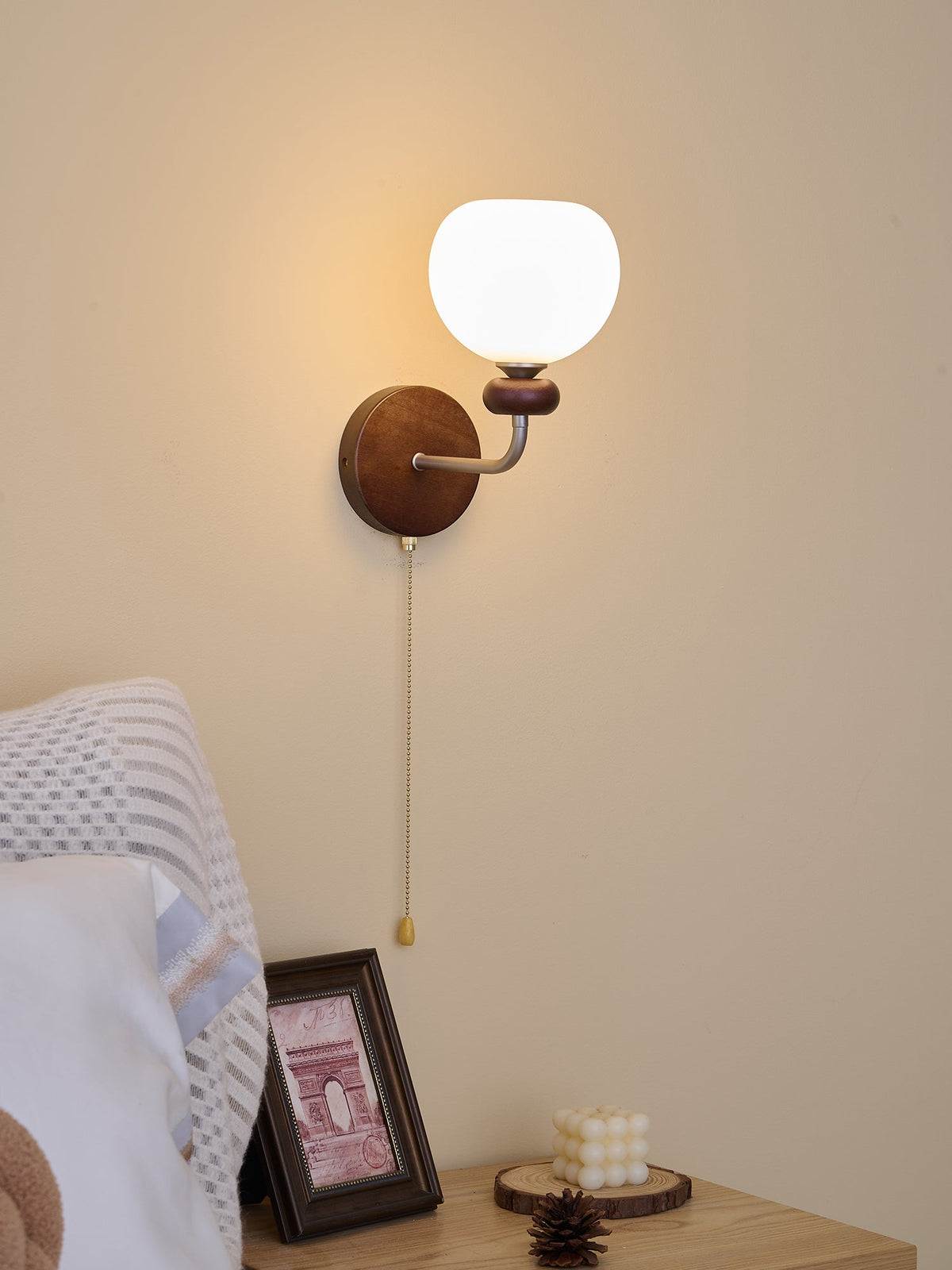 Lucille Elegance clasic Art sticlă lemn aplică de Perete