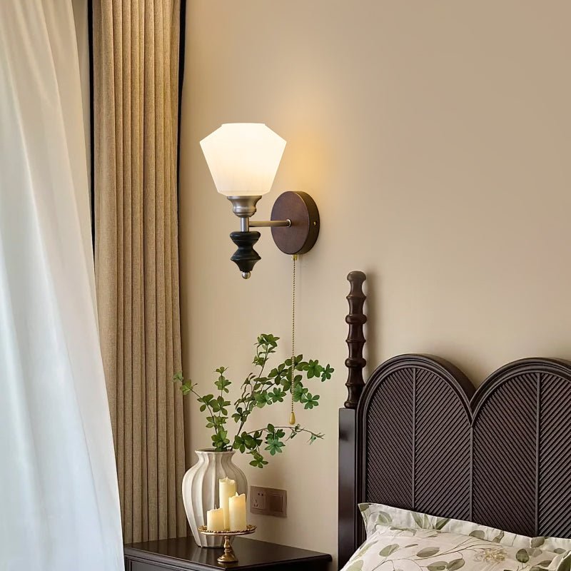 Lucille Elegance clasic Art sticlă lemn aplică de Perete