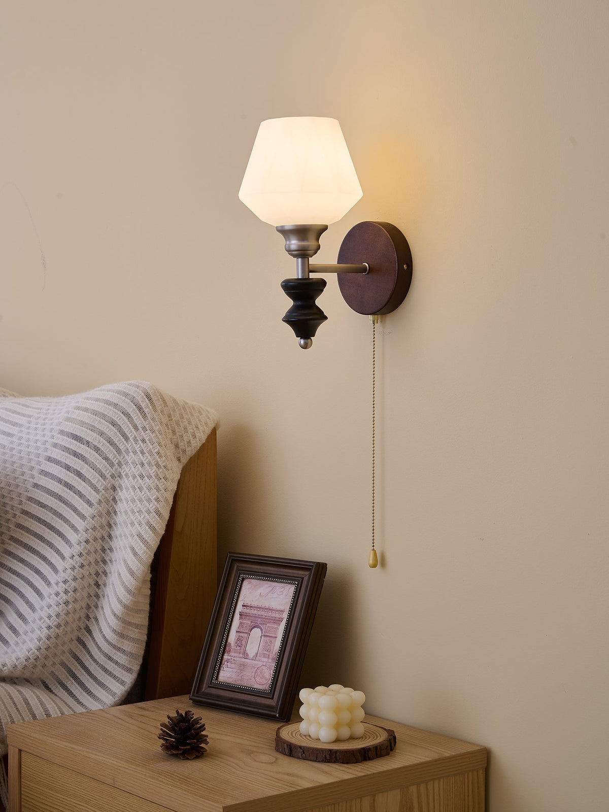 Lucille Elegance clasic Art sticlă lemn aplică de Perete