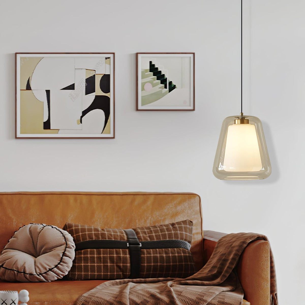 Ate lampă suspendată aurie, contemporană