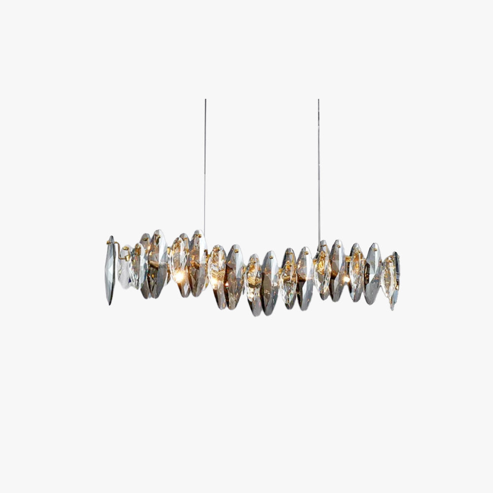 Kristy candelabru Luxuos Cristale/metal Aur living