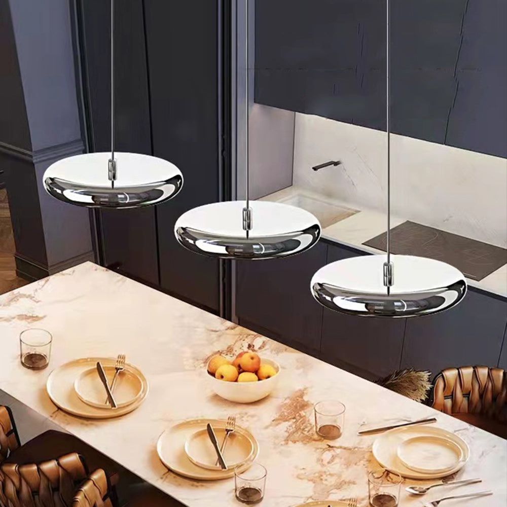 Arisha lampă suspendată circulară minimalistă din metal, Argintiu/Aur/Aur roz