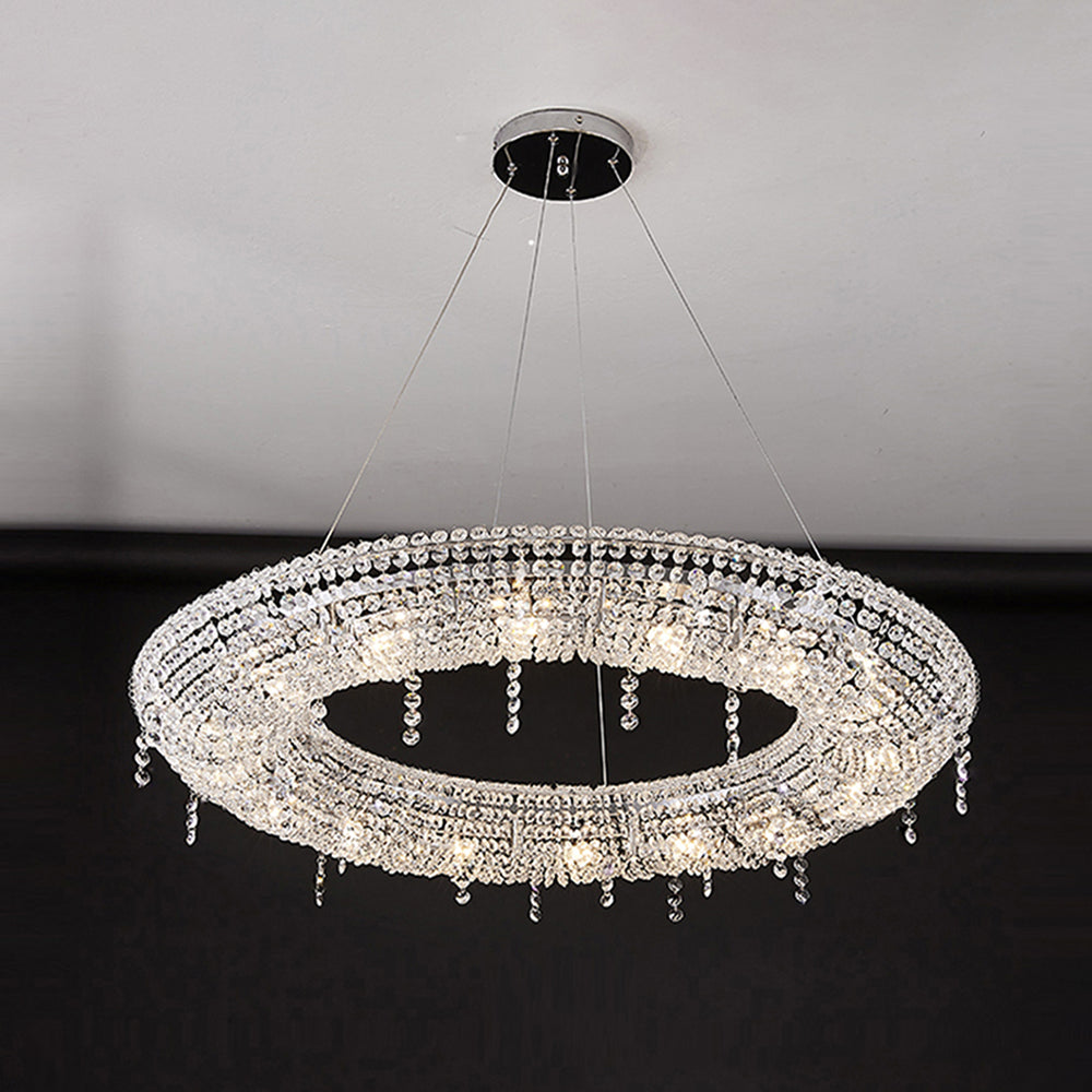 Kristy lampă suspendată Rotundă din cristal pentru living sau Sufragerie