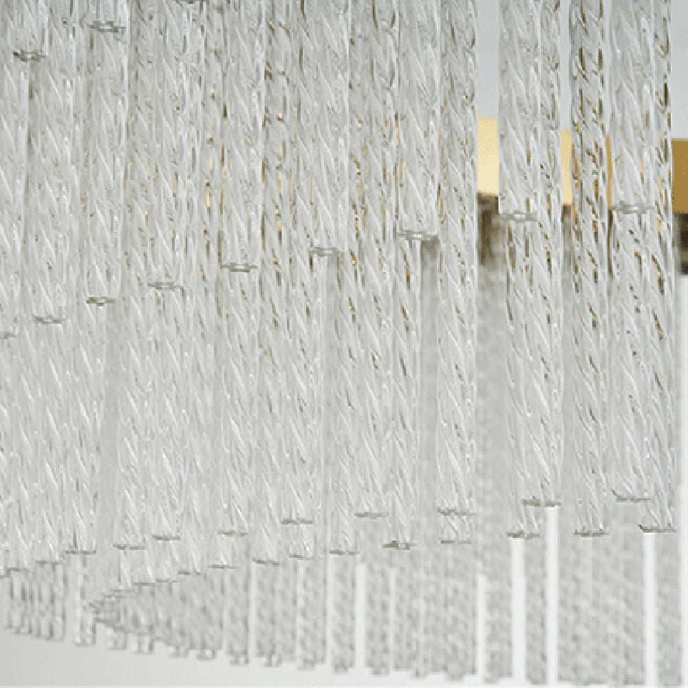 Kristy candelabru modern Spiral cristal Inel /Rectangular, auriu