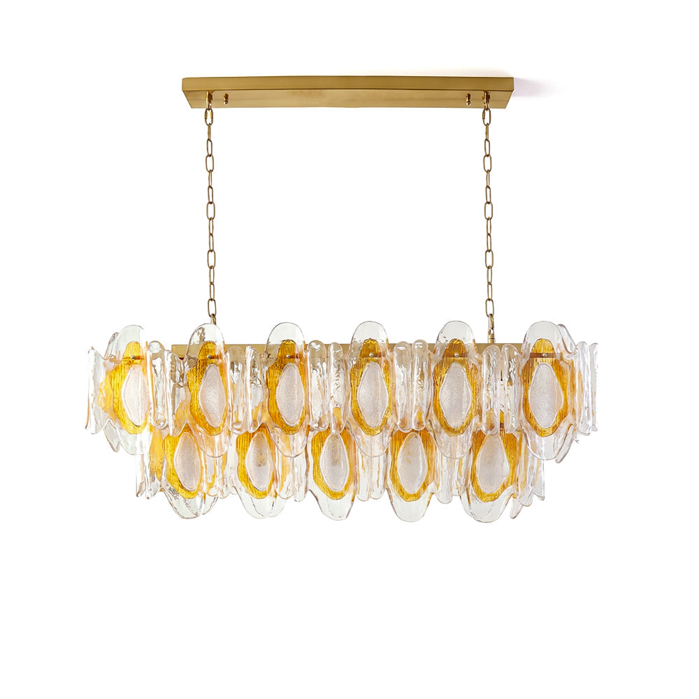 Liorueon Long candelabru din sticlă