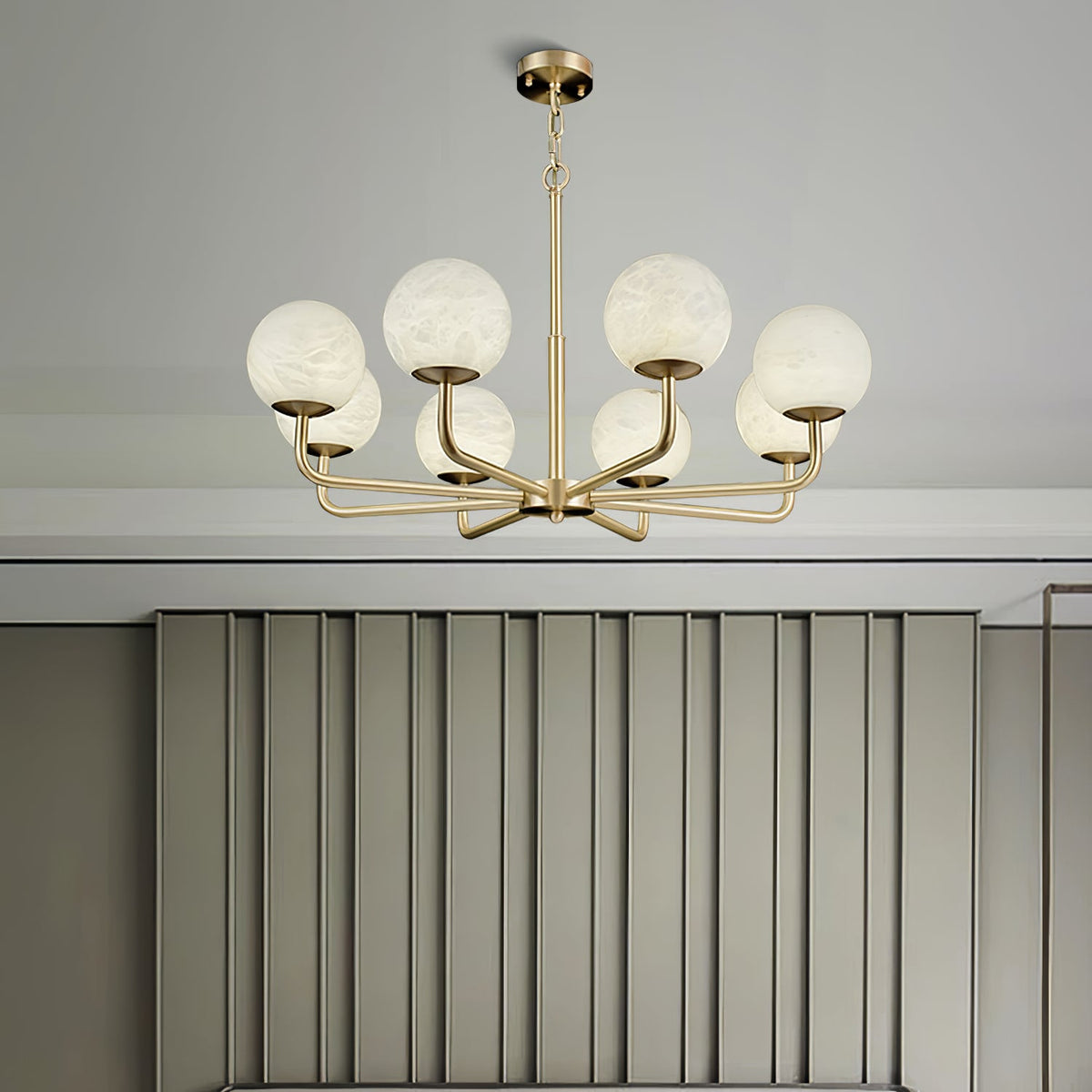 Erich candelabru din alabastru, elegant, cu glob
