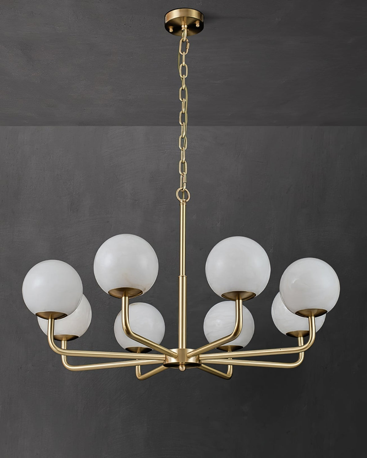 Erich candelabru din alabastru, elegant, cu glob