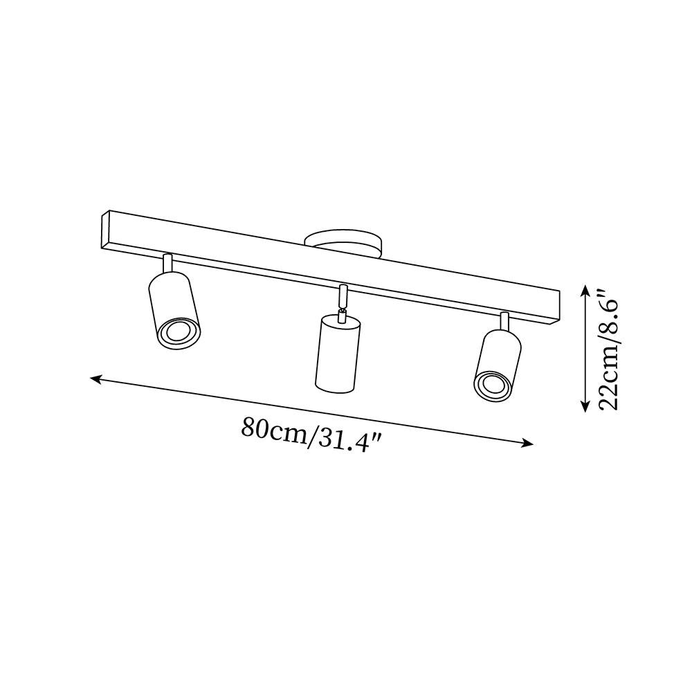 Veril Track Lighting Spotlight lemn