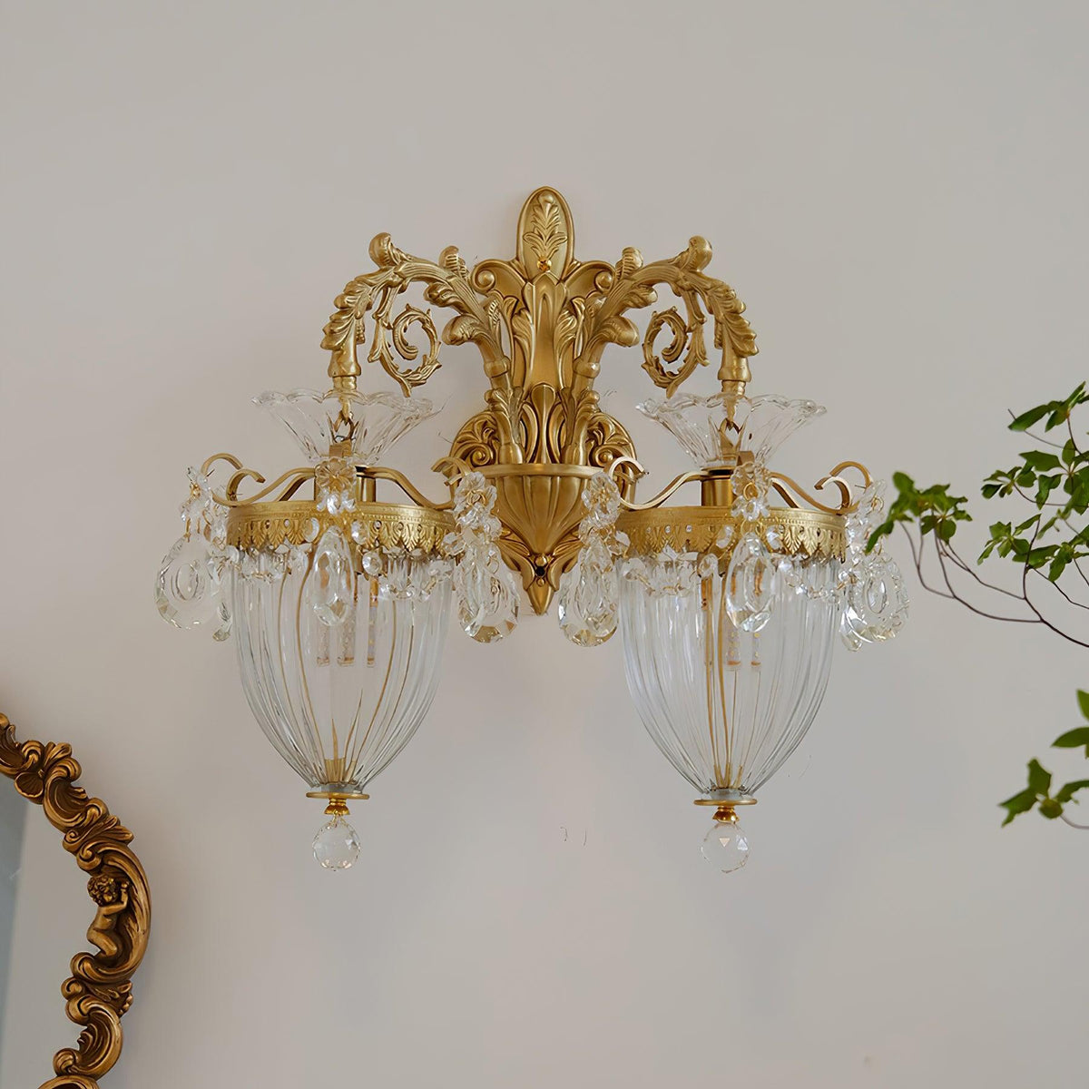 Vireon aplică de Perete aurie Dublă modernă