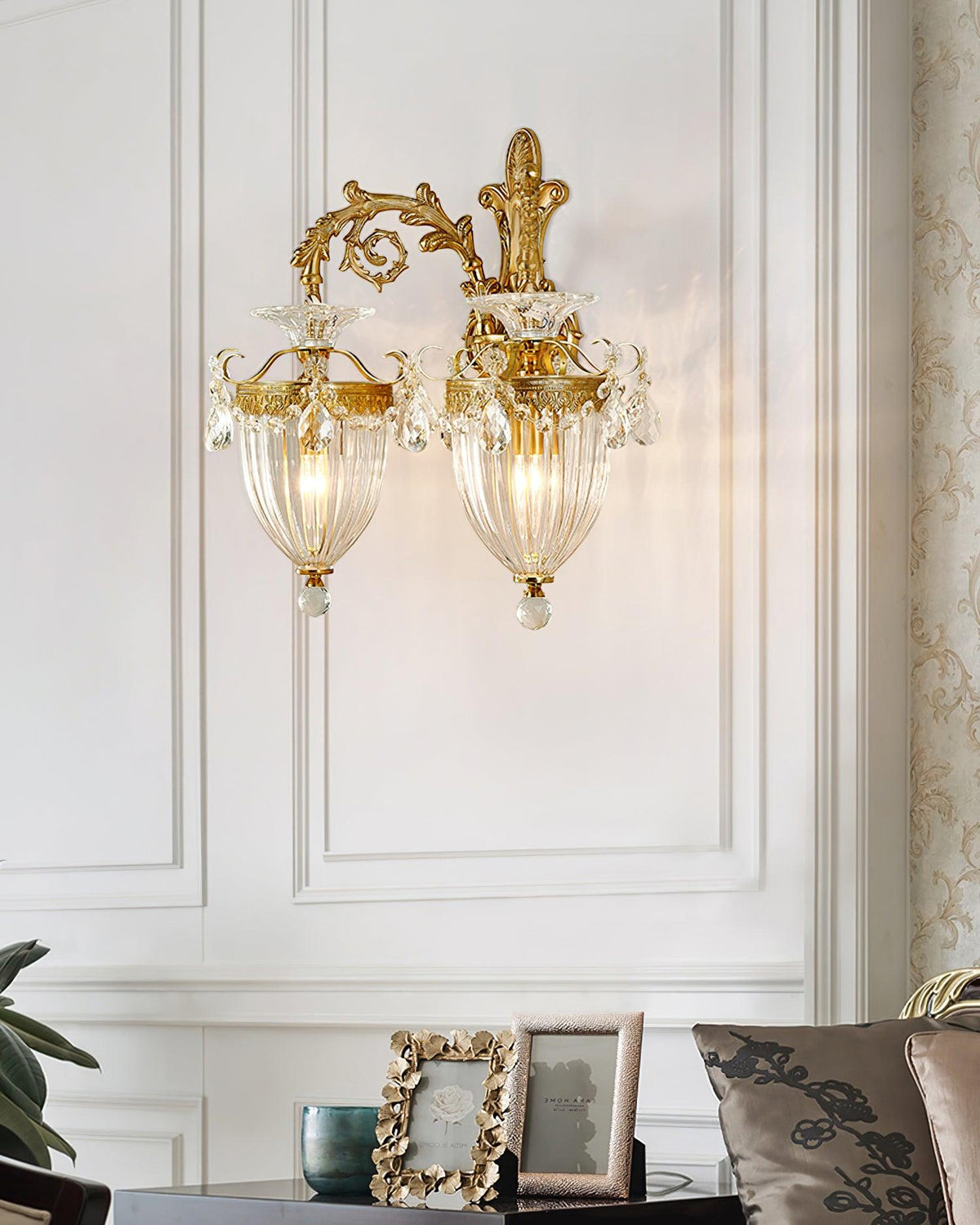 Vireon aplică de Perete aurie Dublă modernă
