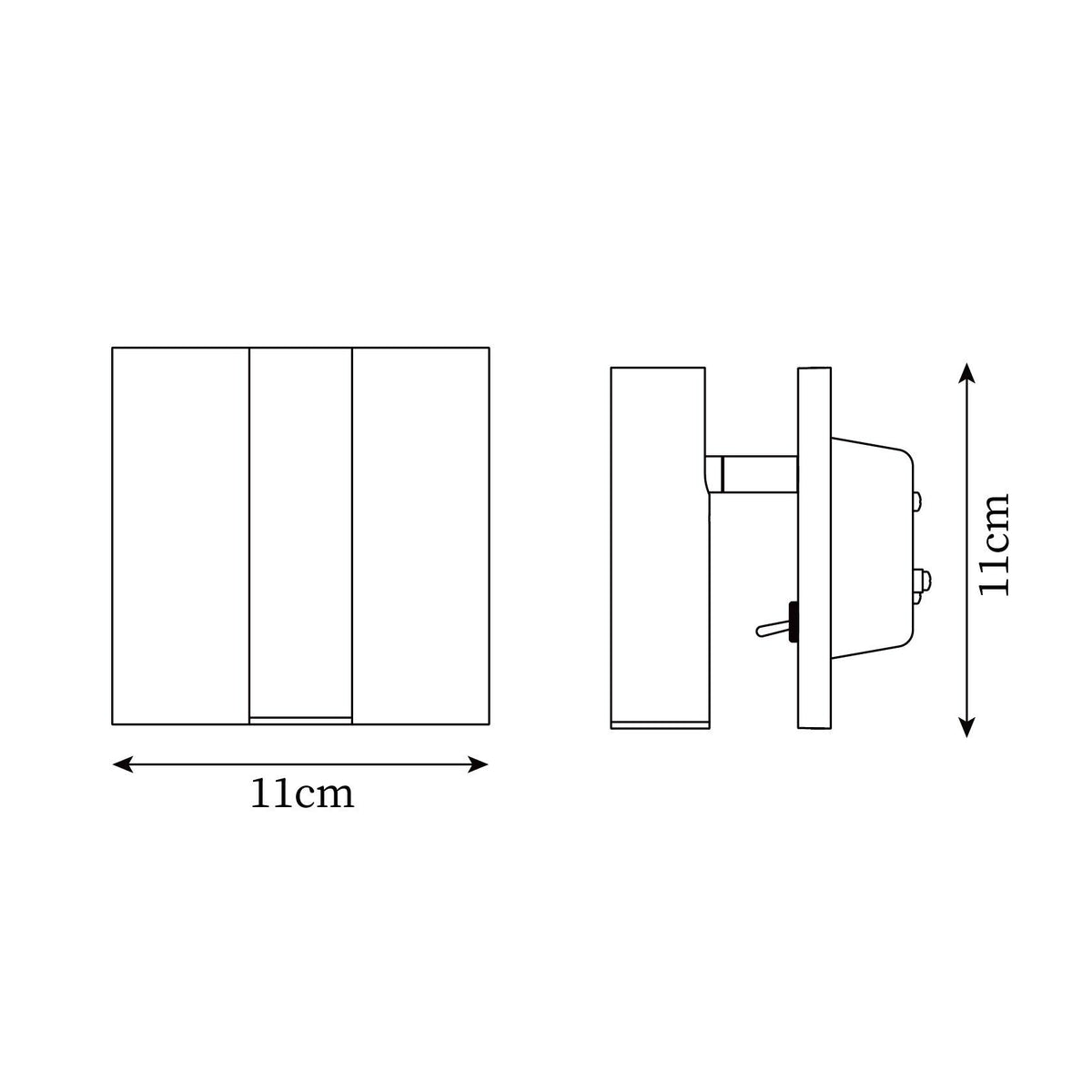 Teriiira aplică de perete Micro Square Switched Sconce Spotlight