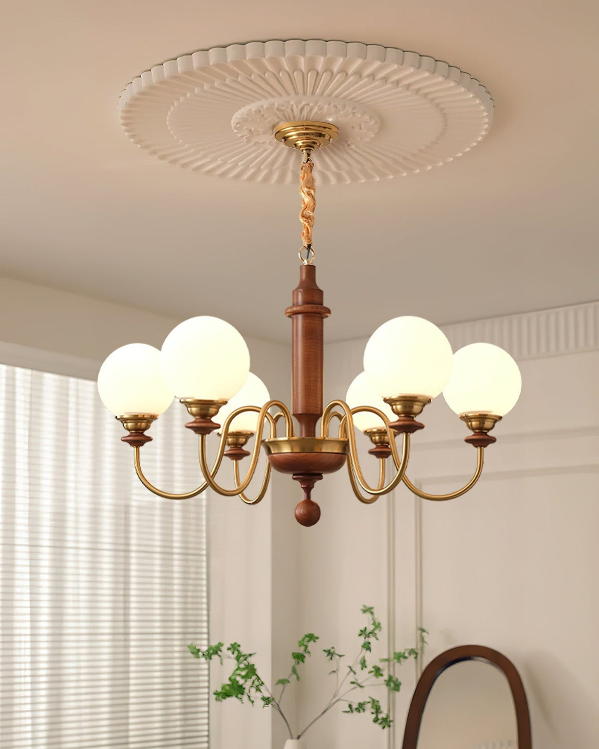 Lumivian candelabru, cu glob, cu 8 surse de lumină