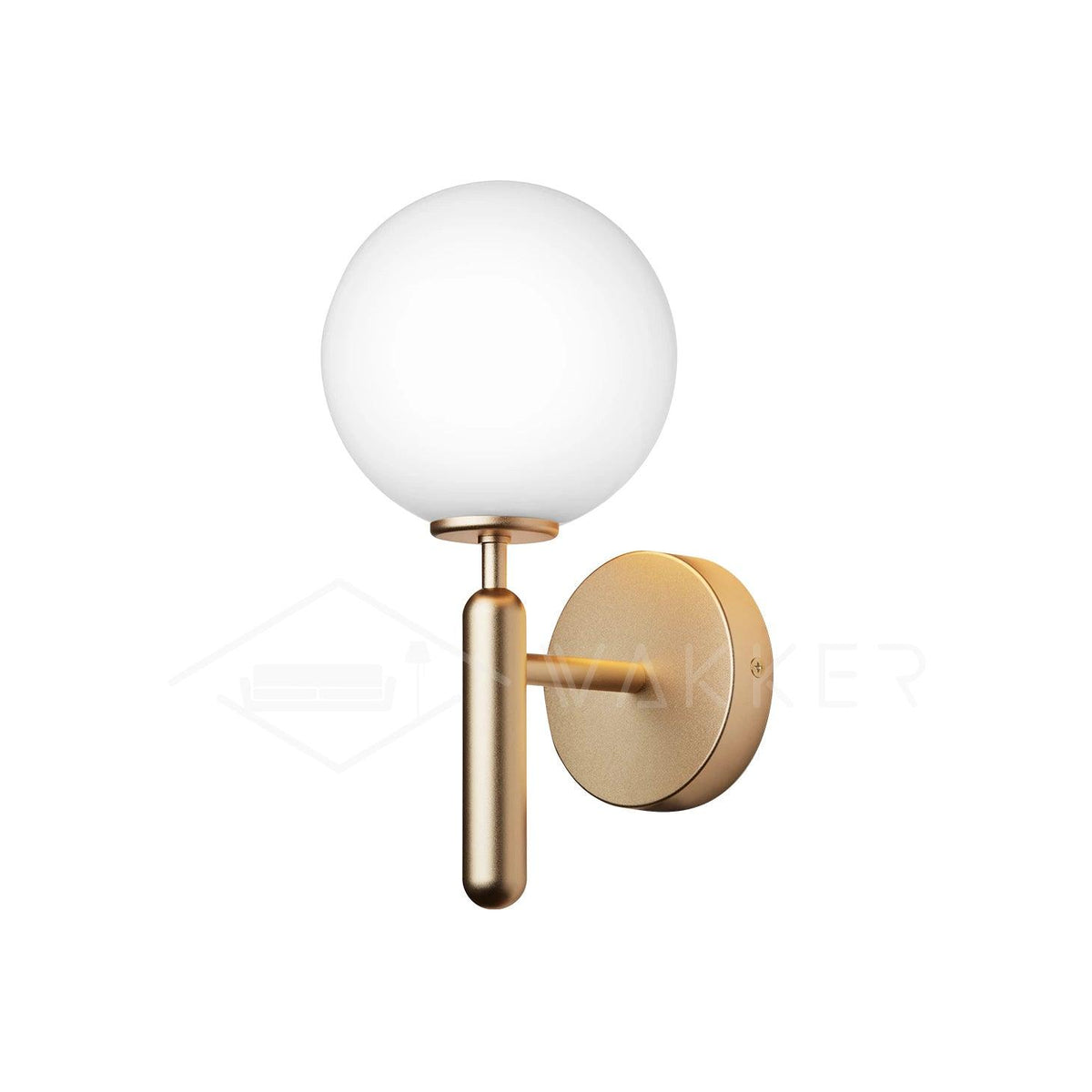 Ilirila aplică de perete modernă, minimalistă din sticlă din alamă