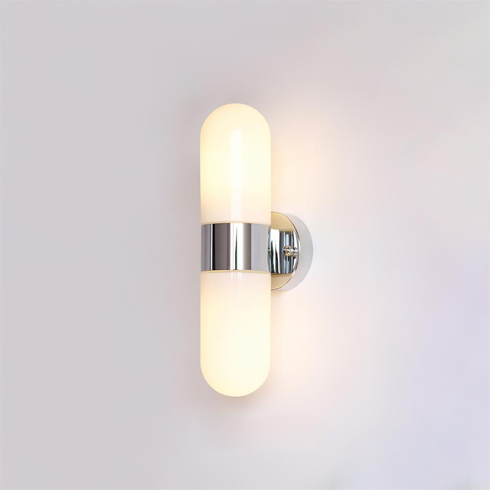 Aplică de perete metal-sticlă modern-minimalist verticală pentru dormitor